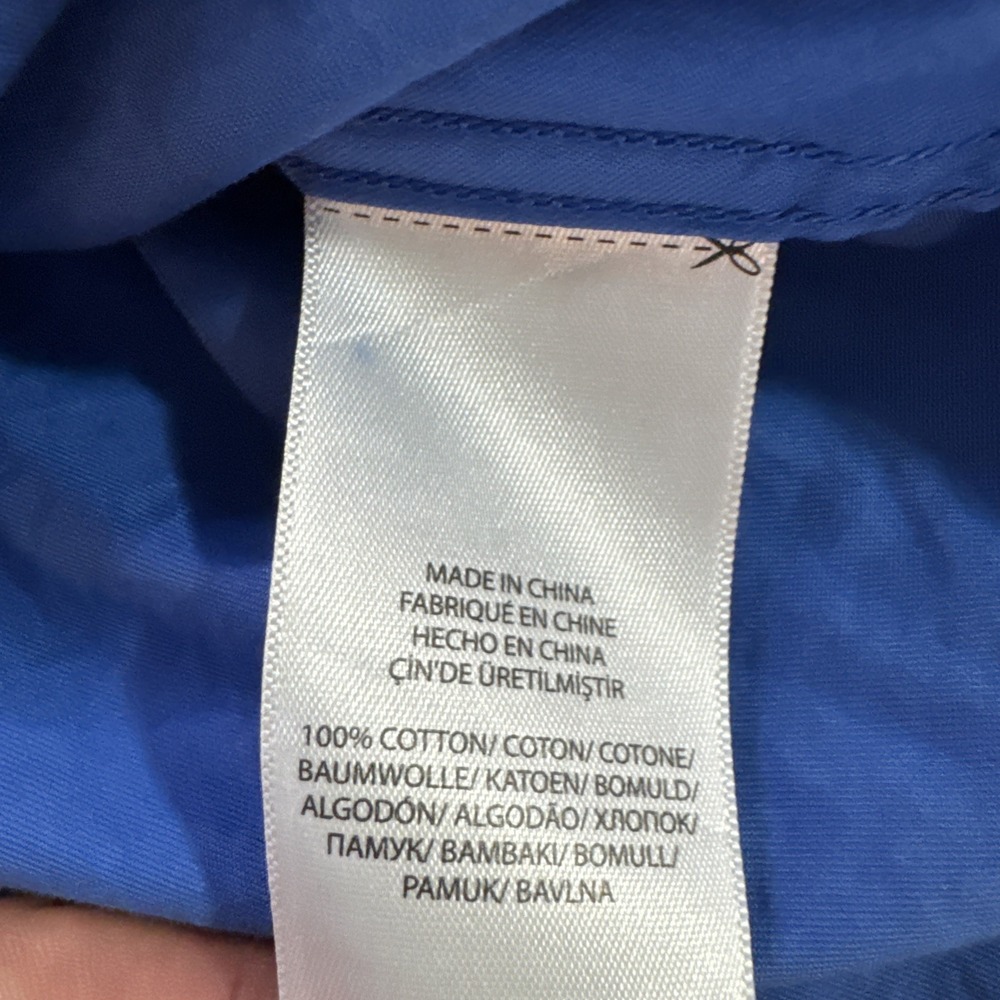 Polo Ralph Lauren Shirt Mens Sz XL Blue‎ Feather Weight Twill Epaulets Safari - Picture 5 of 8